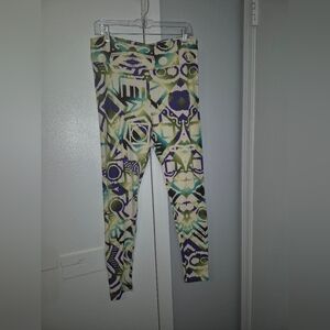 LuLaRoe Geometric Print Stretch Leggings - Multicolor Tall & Curvy